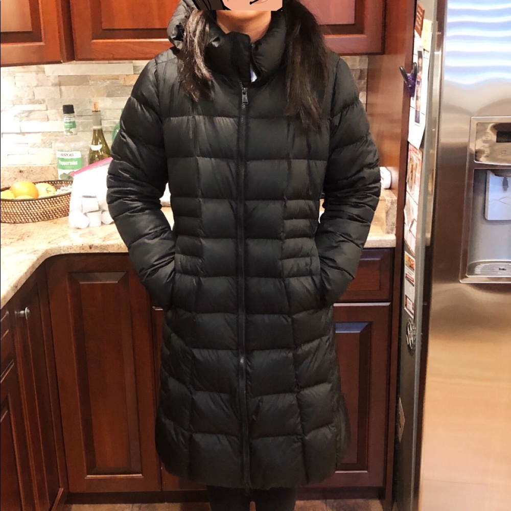 The north face black parka